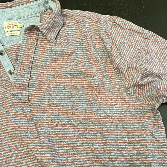 Men’s XL Faherty Organic Cotton Polo Shirt - Picture 5 of 8